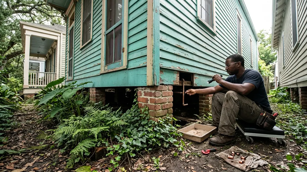 Burst pipe repair in New Orleans, LA — illustrative local service scene