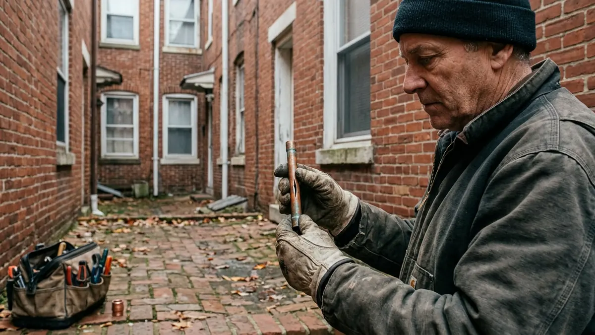 Burst pipe repair in Philadelphia, PA — illustrative local service scene