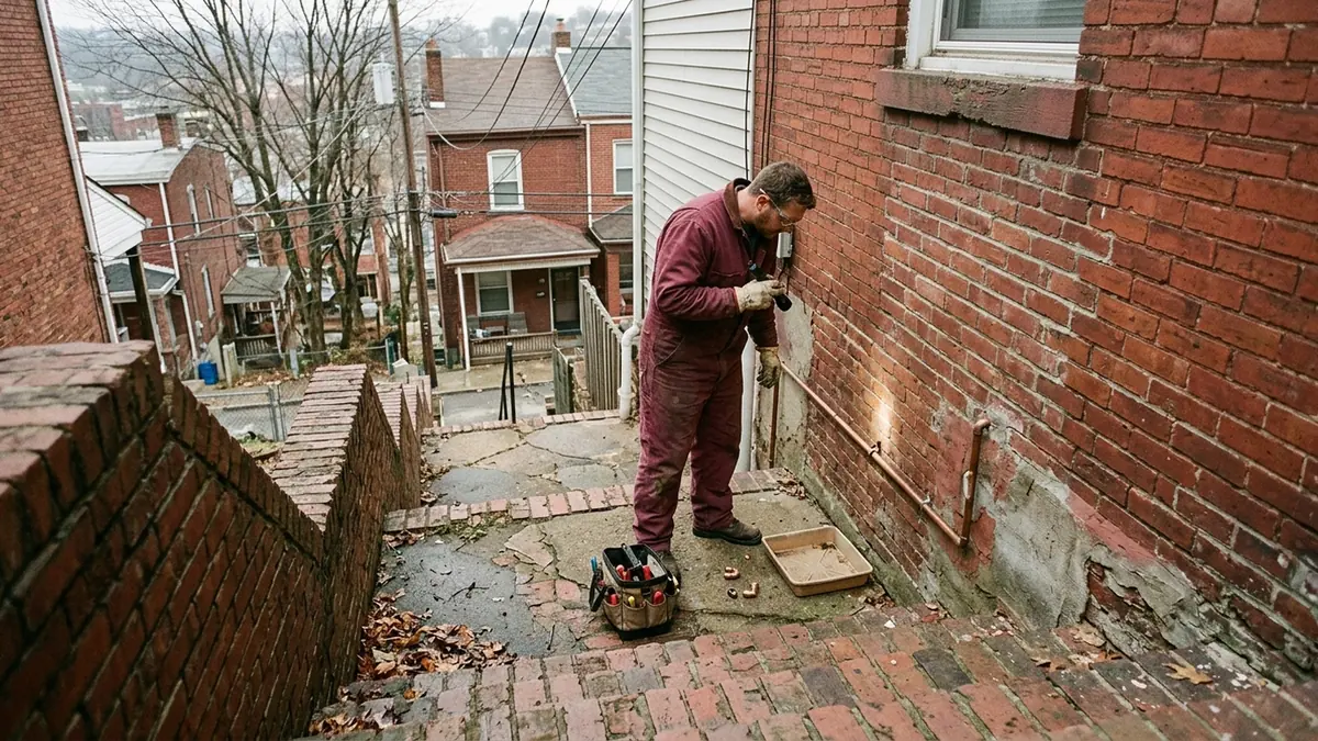 Burst pipe repair in Pittsburgh, PA — illustrative local service scene