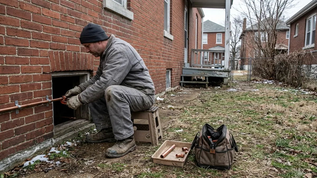 Burst pipe repair in Saint Louis, MO — illustrative local service scene