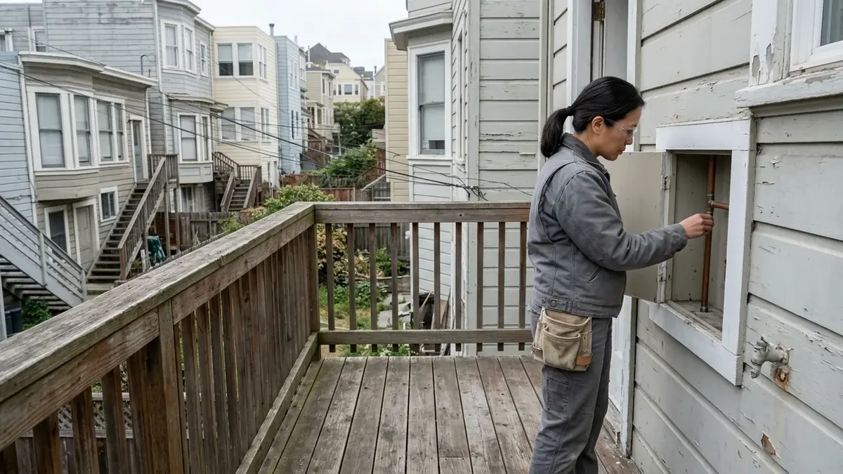 Burst pipe repair in San Francisco, CA — illustrative local service scene